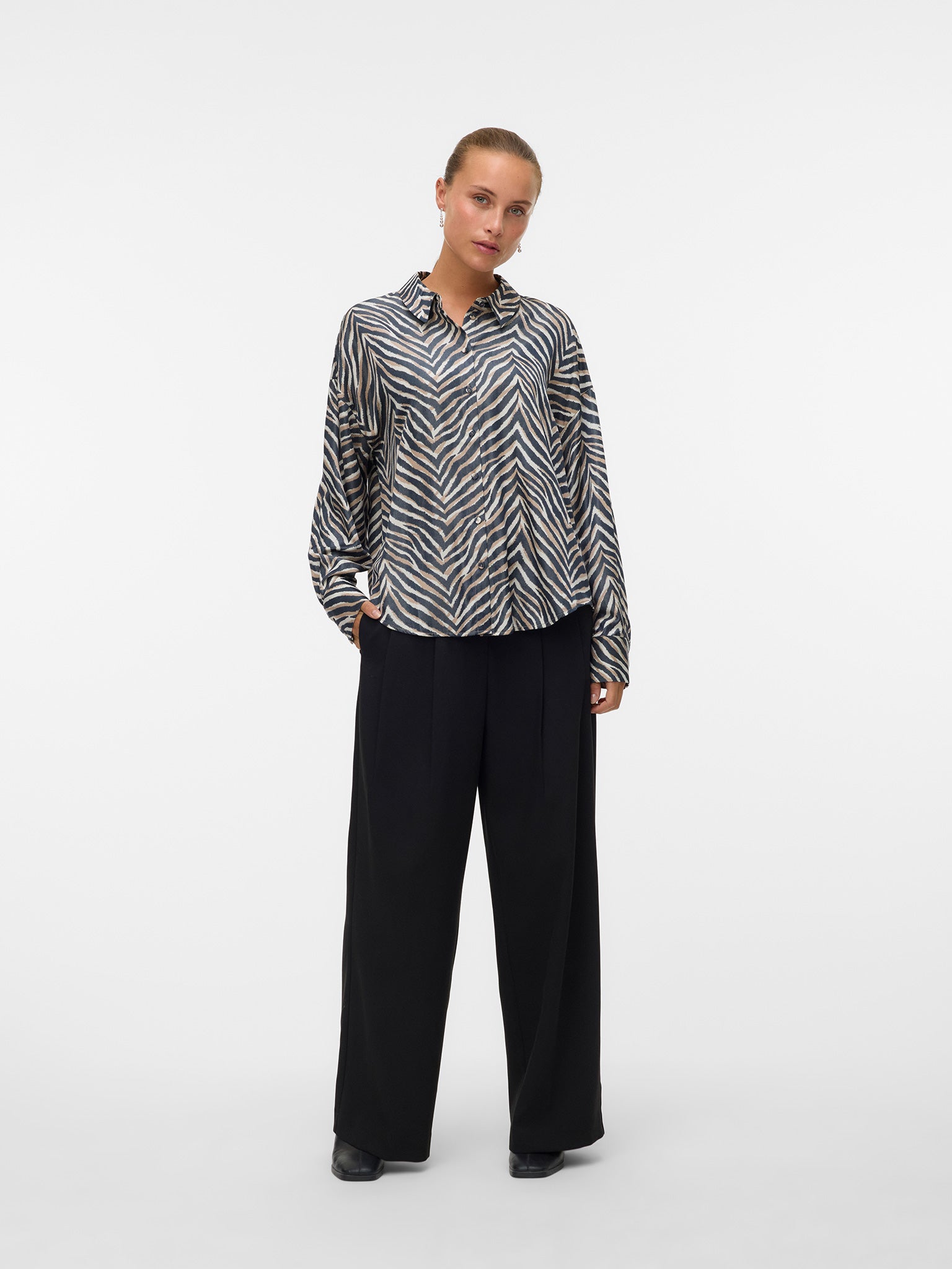 Γυναικείο πουκάμισο zebra VMVINA SONYA LS SHIRT WVN 10337393 | 10337393