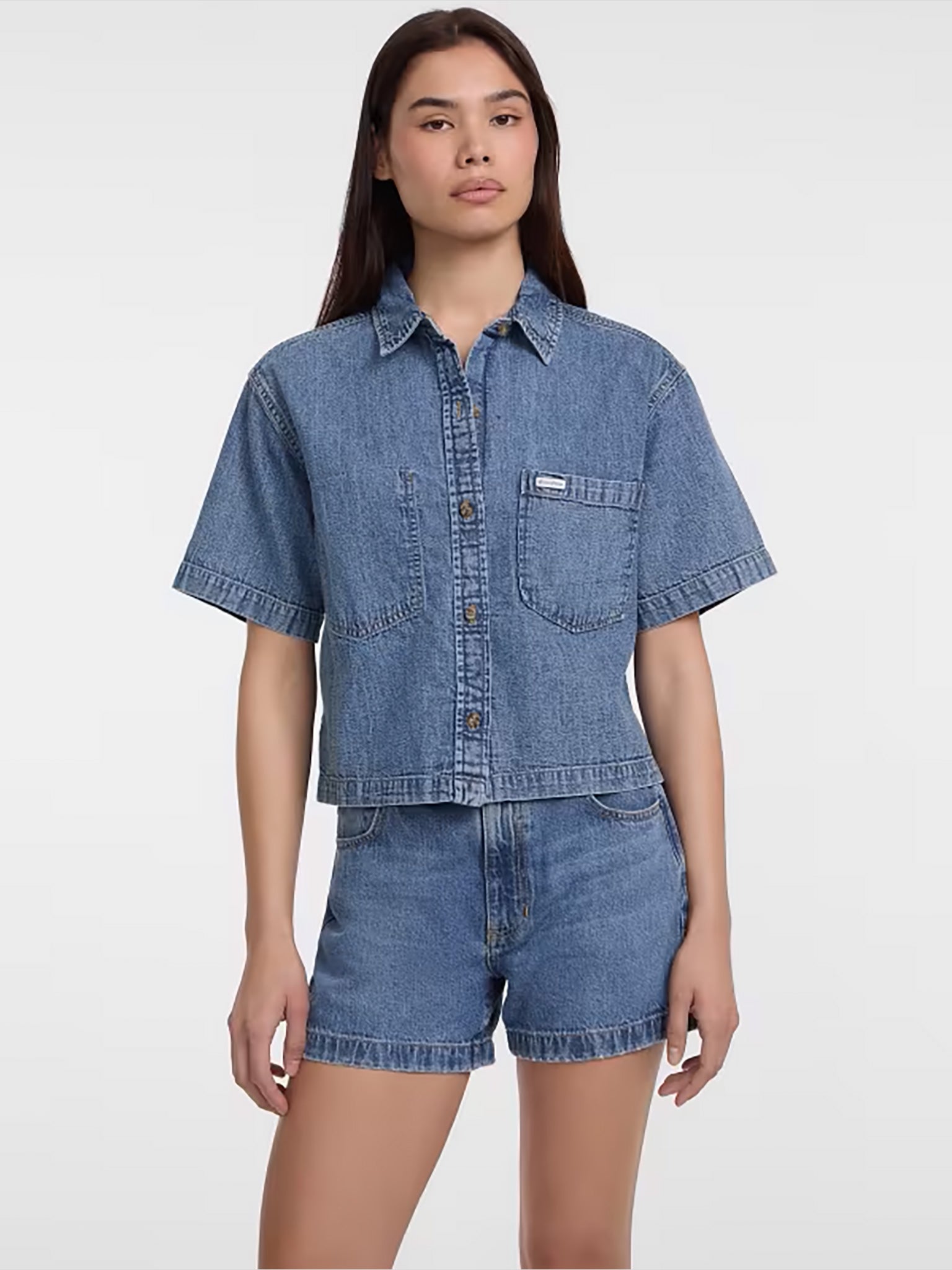 Γυναικείο πουκάμισο τζιν Eco Boxy Denim Shirt W5GH0FD5M81GJMW | W5GH0FD5M81GJMW