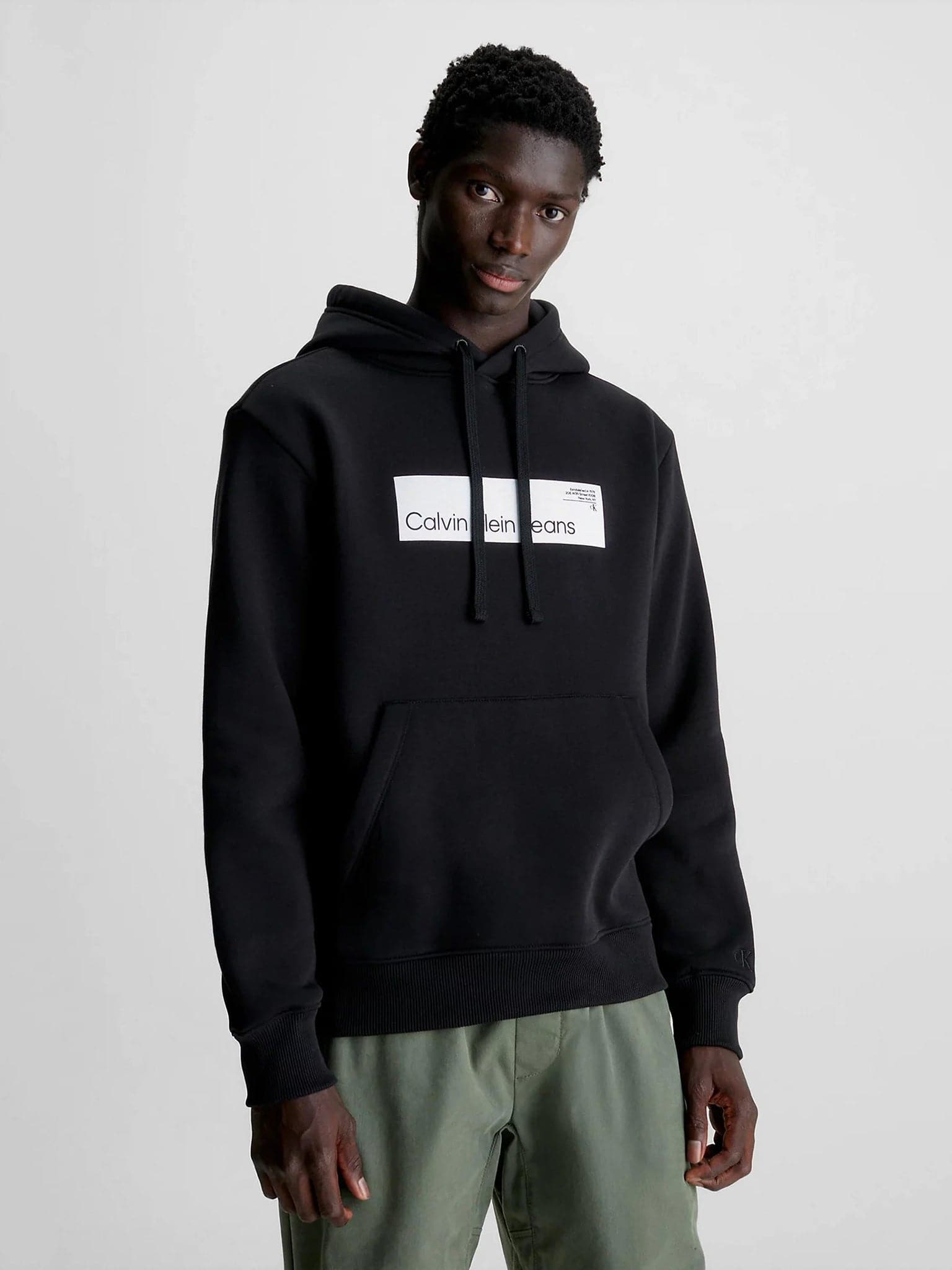 Ανδρική μπλούζα φούτερ Hyper Real Box Logo Hoodie J30J324106BEH | J30J324106BEH