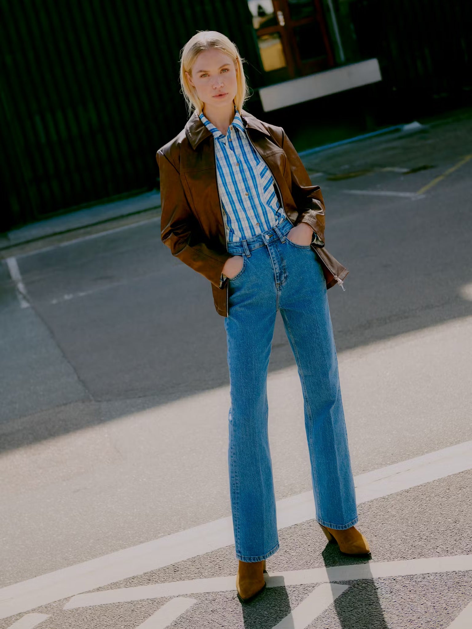 Γυναικείο παντελόνι τζιν mid blue | 20818561