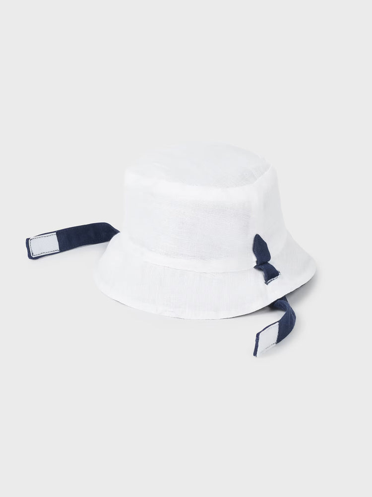 Βρεφικό καπέλο bucket διπλής όψης λινό 24-09718-091 | 24-09718-091
