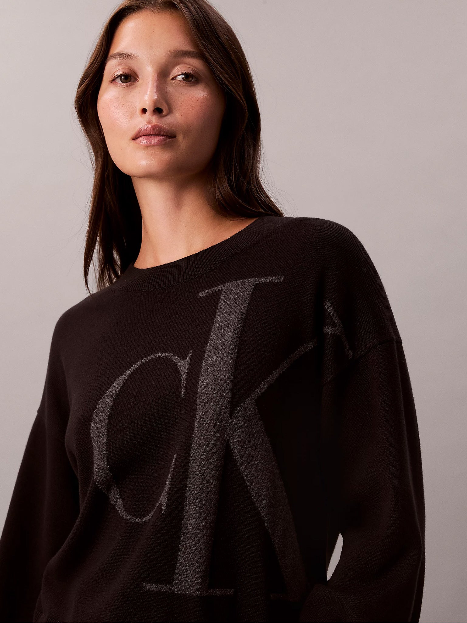 Γυναικεία μπλούζα πλεκτή Long Sleeve Smooth Cotton CK LV047E304GUB1 | LV047E304GUB1