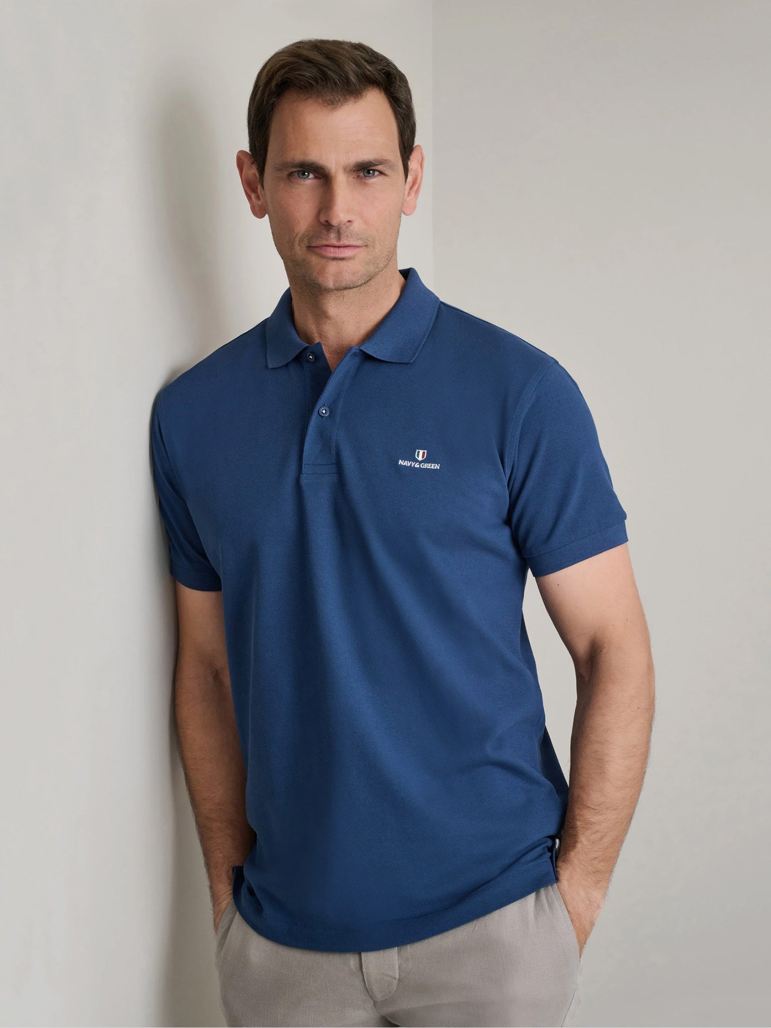 Ανδρικό polo atlantic blue 24GE.300.9 | 24GE.300.9