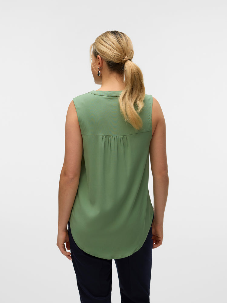 Γυναικεία μπλούζα ασύμμετρη VMBELLA SL V-NECK TOP WVN GA NOOS 10326002 | 10326002
