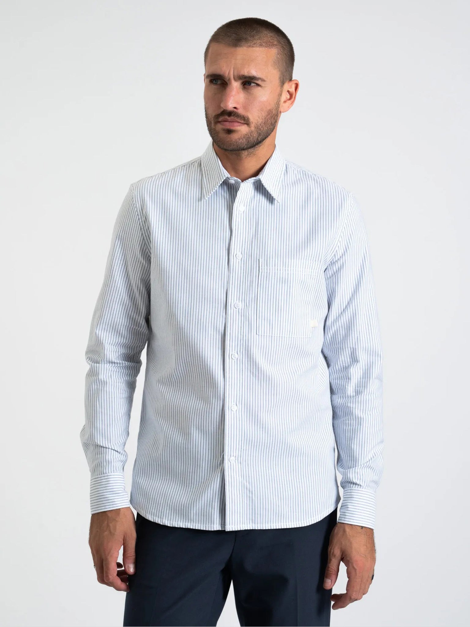 Ανδρικό πουκάμισο ριγέ OXFORD SHIRT J30J3261820FB | J30J3261820FB