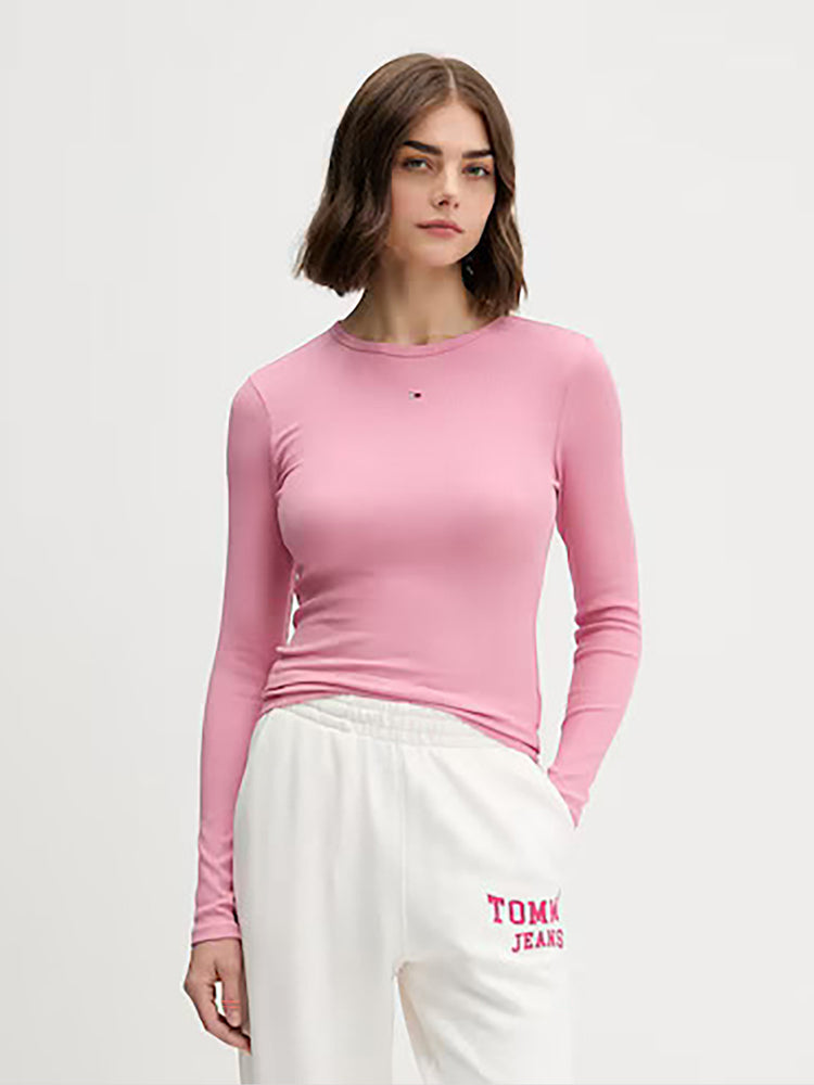 Γυναικεία μπλούζα ριπ TJW SLIM ESSENTIAL RIB LS DW0DW17387THC | DW0DW17387THC