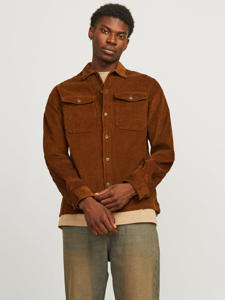 Ανδρικό πουκάμισο κοτλέ JJEEDDIE CORDUROY OVERSHIRT LS 12246303 | 12246303