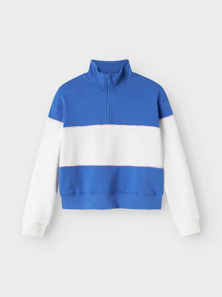 Εφηβική μπλούζα δίχρωμη NKFLEIKA SH SWEAT BRU 13246248 | 13246248