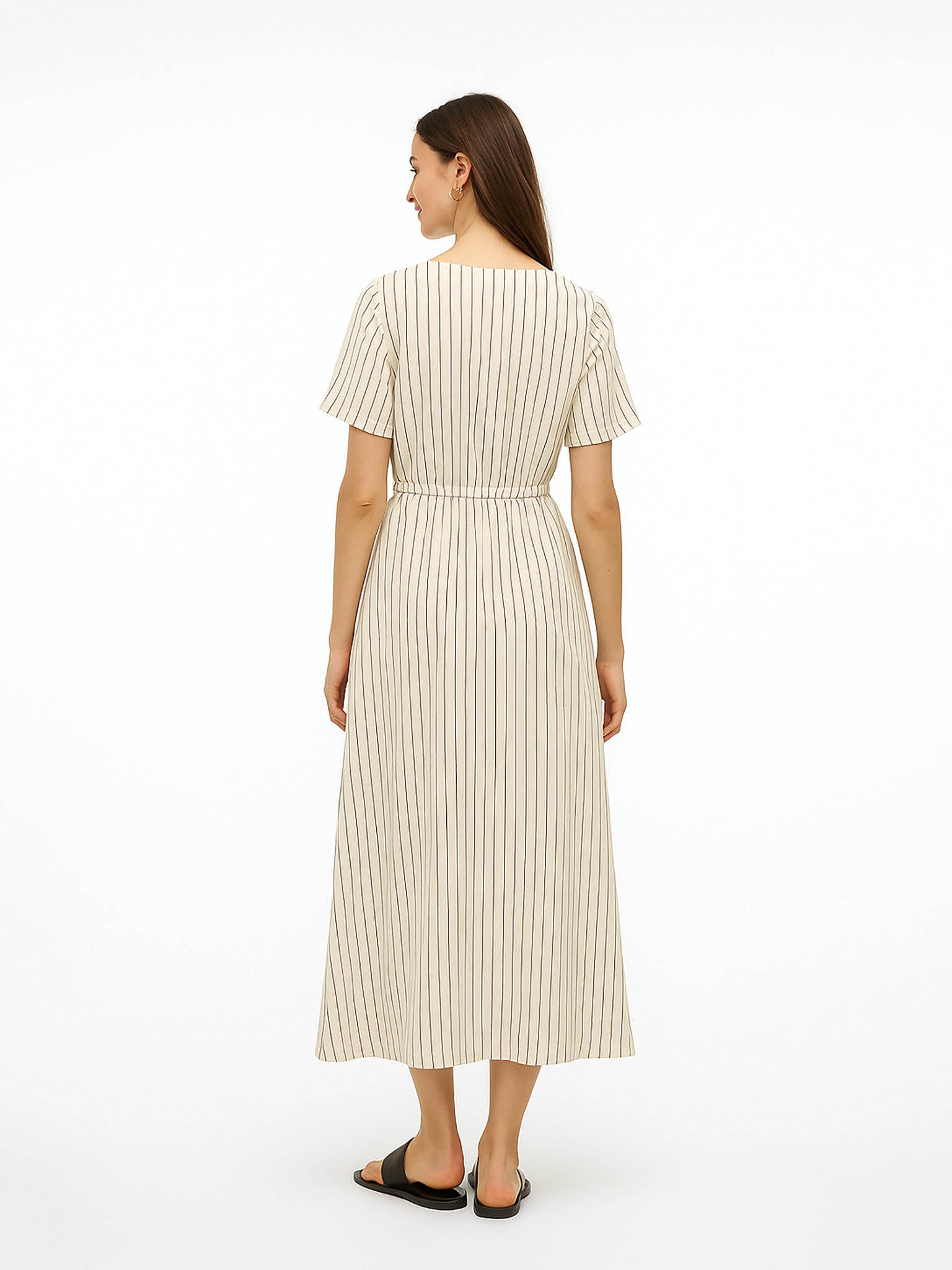 Γυναικείο φόρεμα ρίγες VMMYMILO SS V-NECK DRESS WVN GA NOOS 10322976 | 10322976