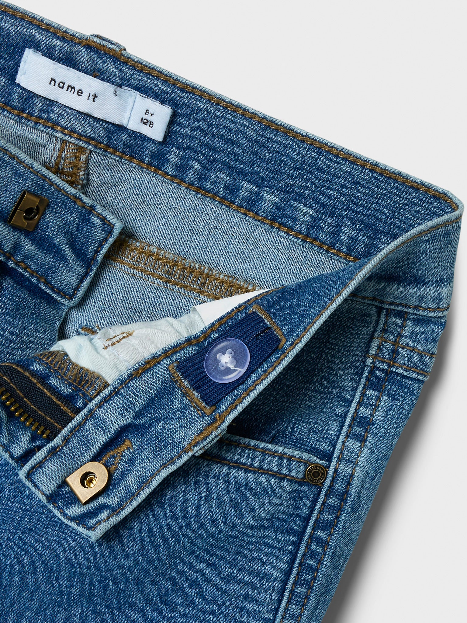 Εφηβικό παντελόνι τζιν medium blue NKFPOLLY BOOTCUT JEANS 8808-DT 13244344 | 13244344