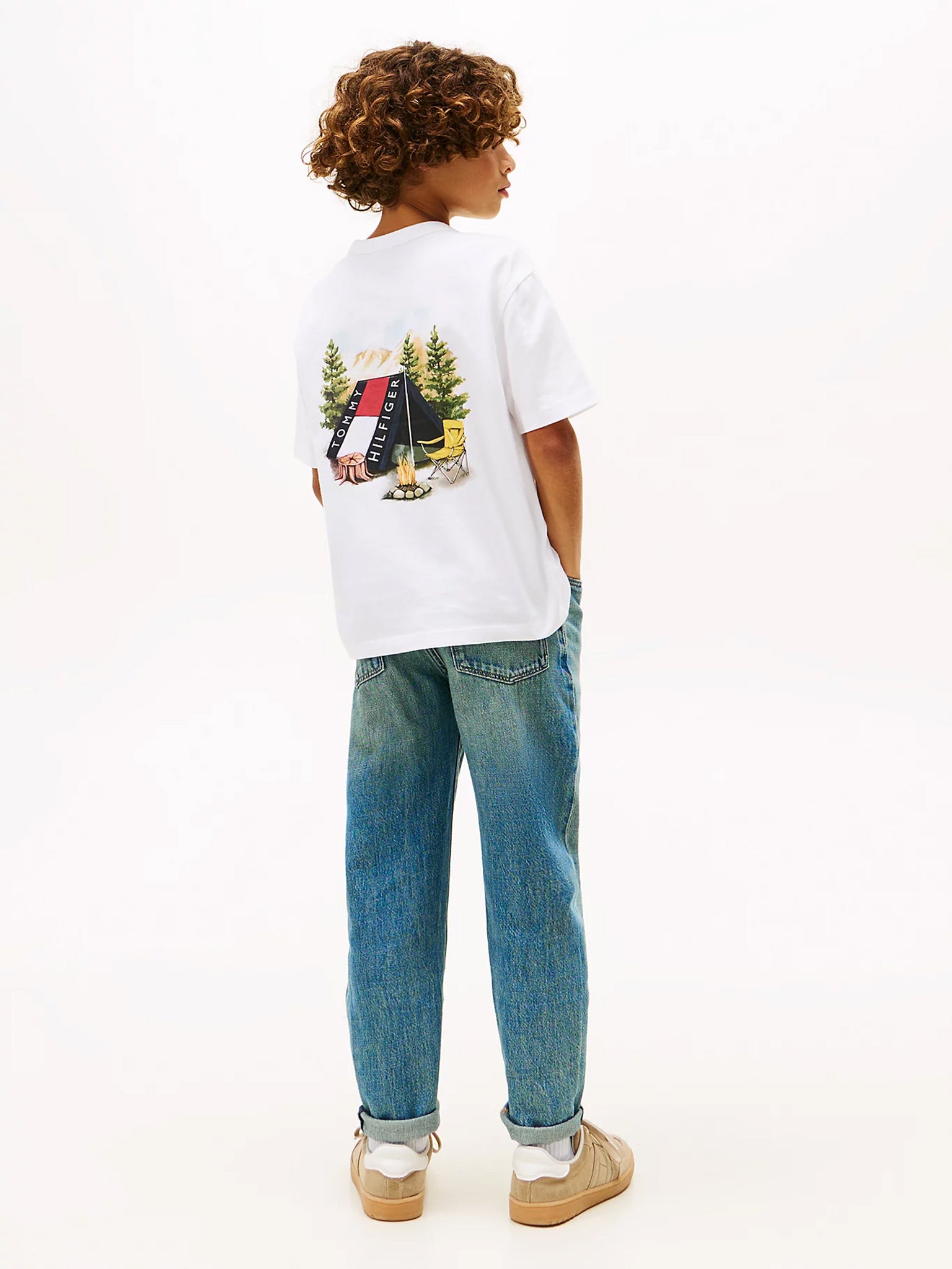 Παιδική μπλούζα CAMP TOMMY PRINT TEE SS KB0KB09938YBR | KB0KB09938YBR