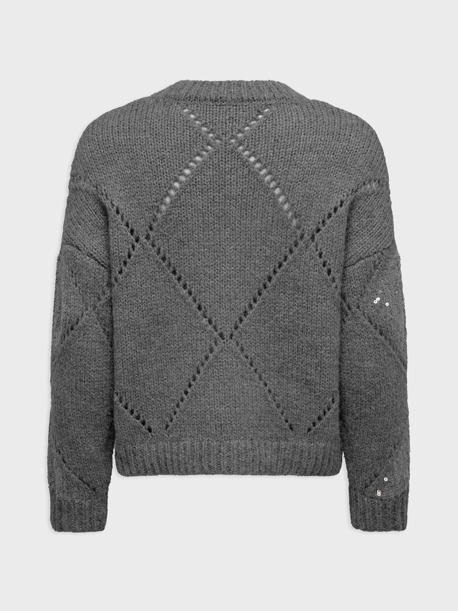 Γυναικεία μπλούζα πλεκτή ONLKANSAS LIFE LS SEQUINS O-NECK KNT 15358402 | 15358402