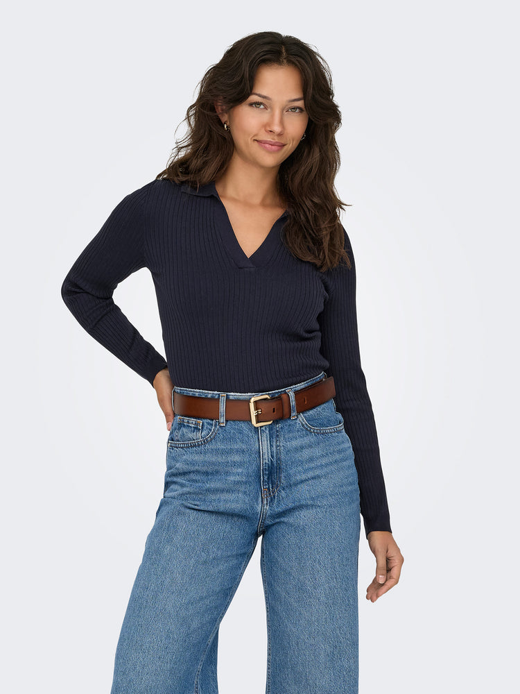 Γυναικεία μπλούζα πλεκτή ONLKAYA LS POLO KNT NOOS 15344841 | 15344841