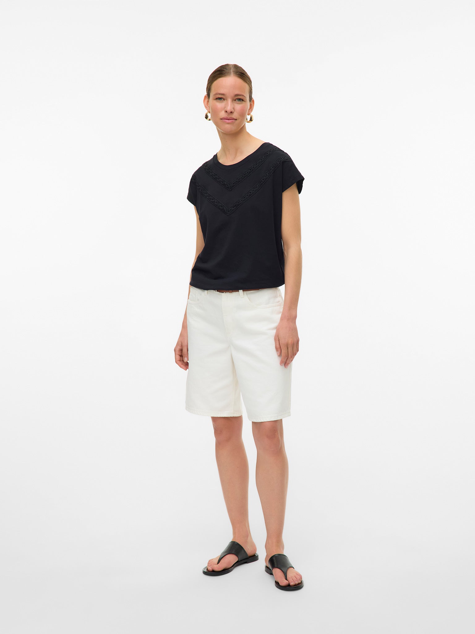 Γυναικεία μπλούζα κέντημα VMPANNA AVA SS TOP JRS 10329678 | 10329678