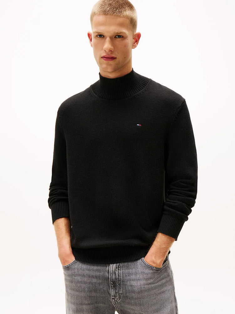 Ανδρική μπλούζα πλεκτή TJM SLIM ESS ROLL NCK SWEAT DM0DM22096BDS | DM0DM22096BDS