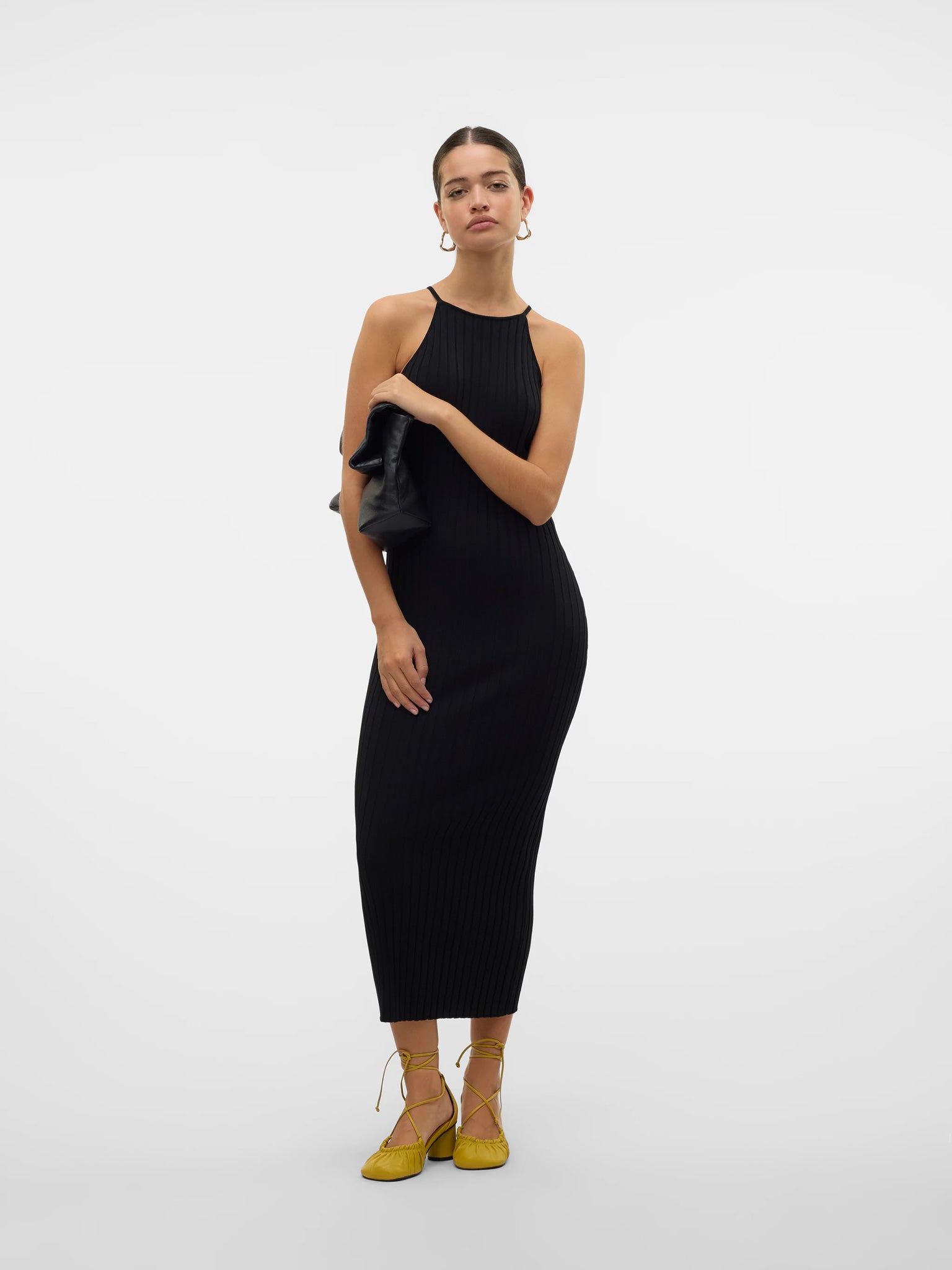 Γυναικείο φόρεμα πλεκτό VMRIVER SL HALTERNECK 7/8 KNIT DRESS 10328588 | 10328588