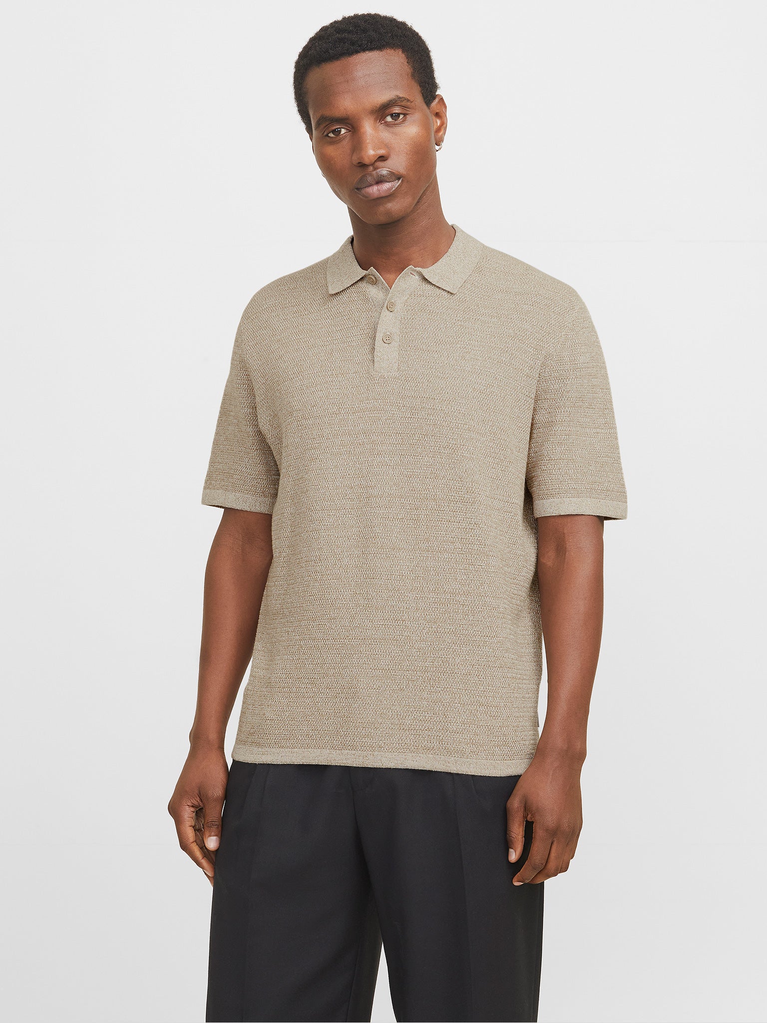 Ανδρικό polo πλεκτό JJEGEORGE KNIT POLO SS SN 12268281 | 12268281