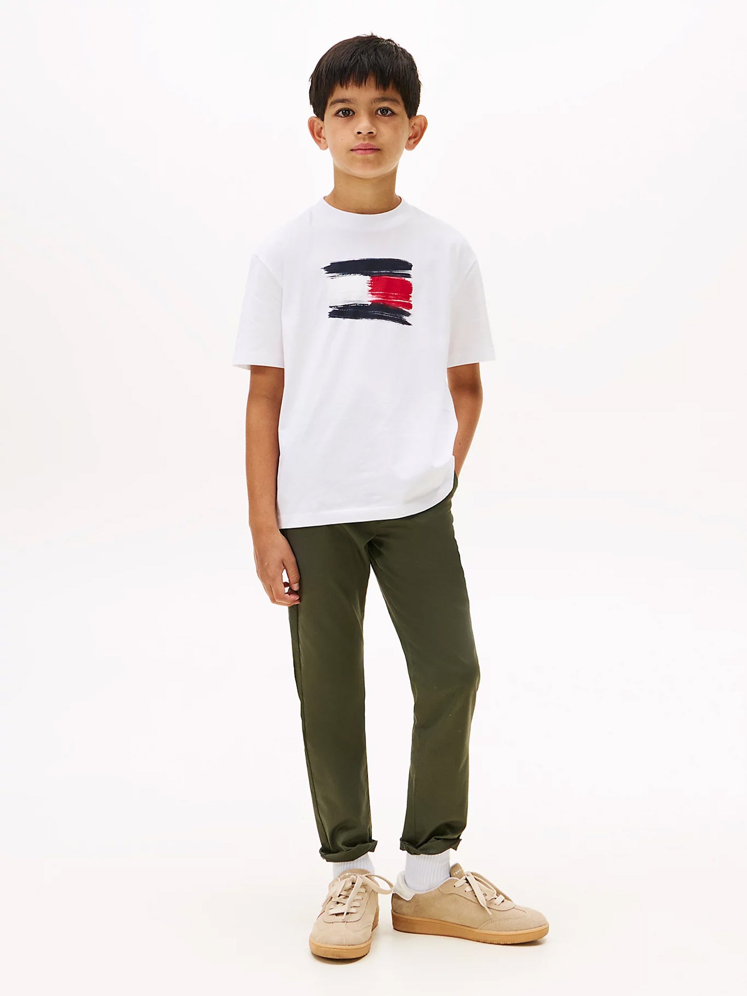 Παιδική μπλούζα μακό FLAG ARCHIVE TEE SS KB0KB10111YBR | KB0KB10111YBR