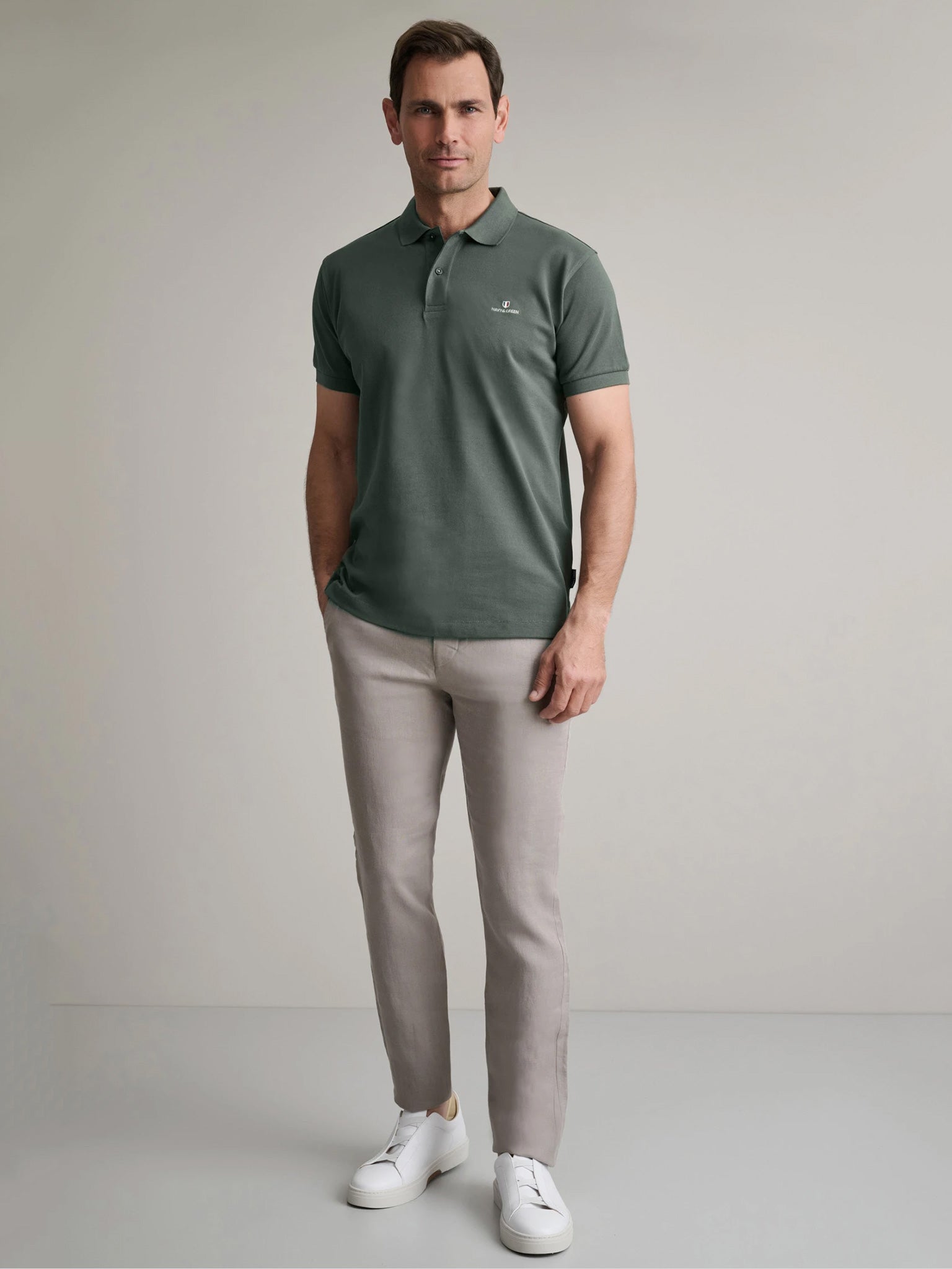 Ανδρικό polo army green 24GE.300.9 | 24GE.300.9