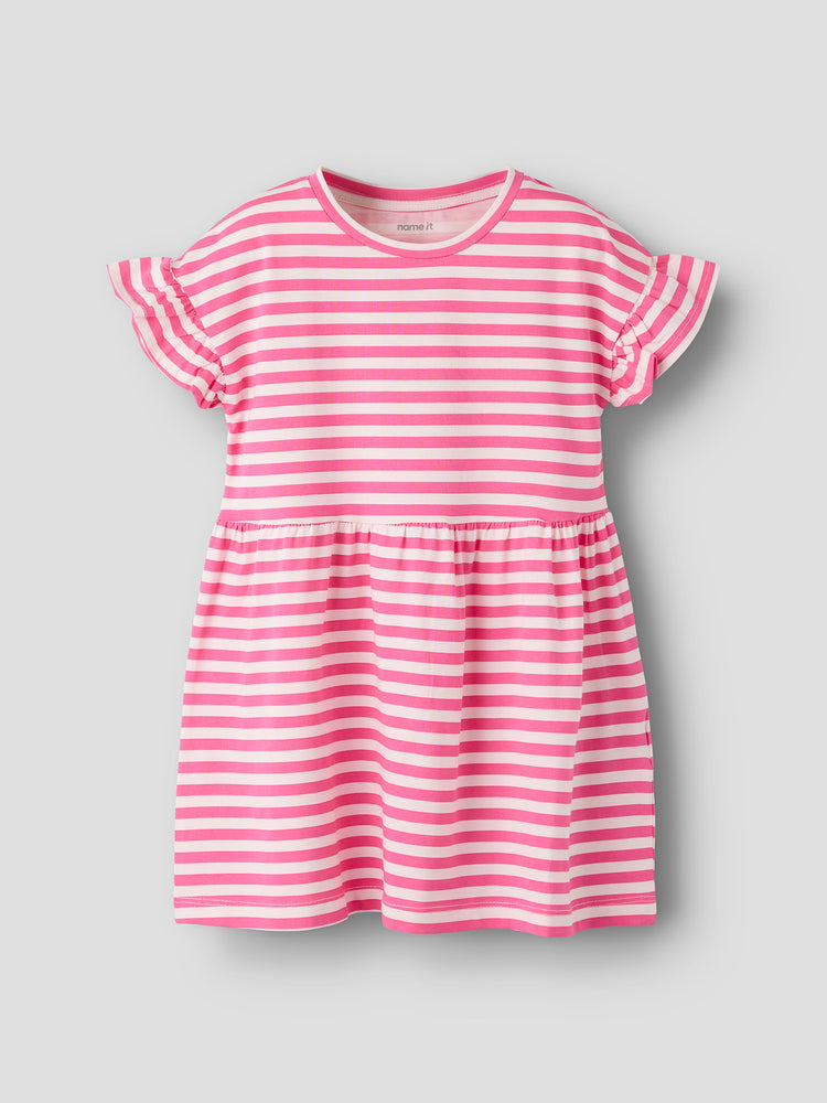 Παιδικό φόρεμα ριγέ NMFJUNNI SS DRESS BOX 13251508 | 13251508