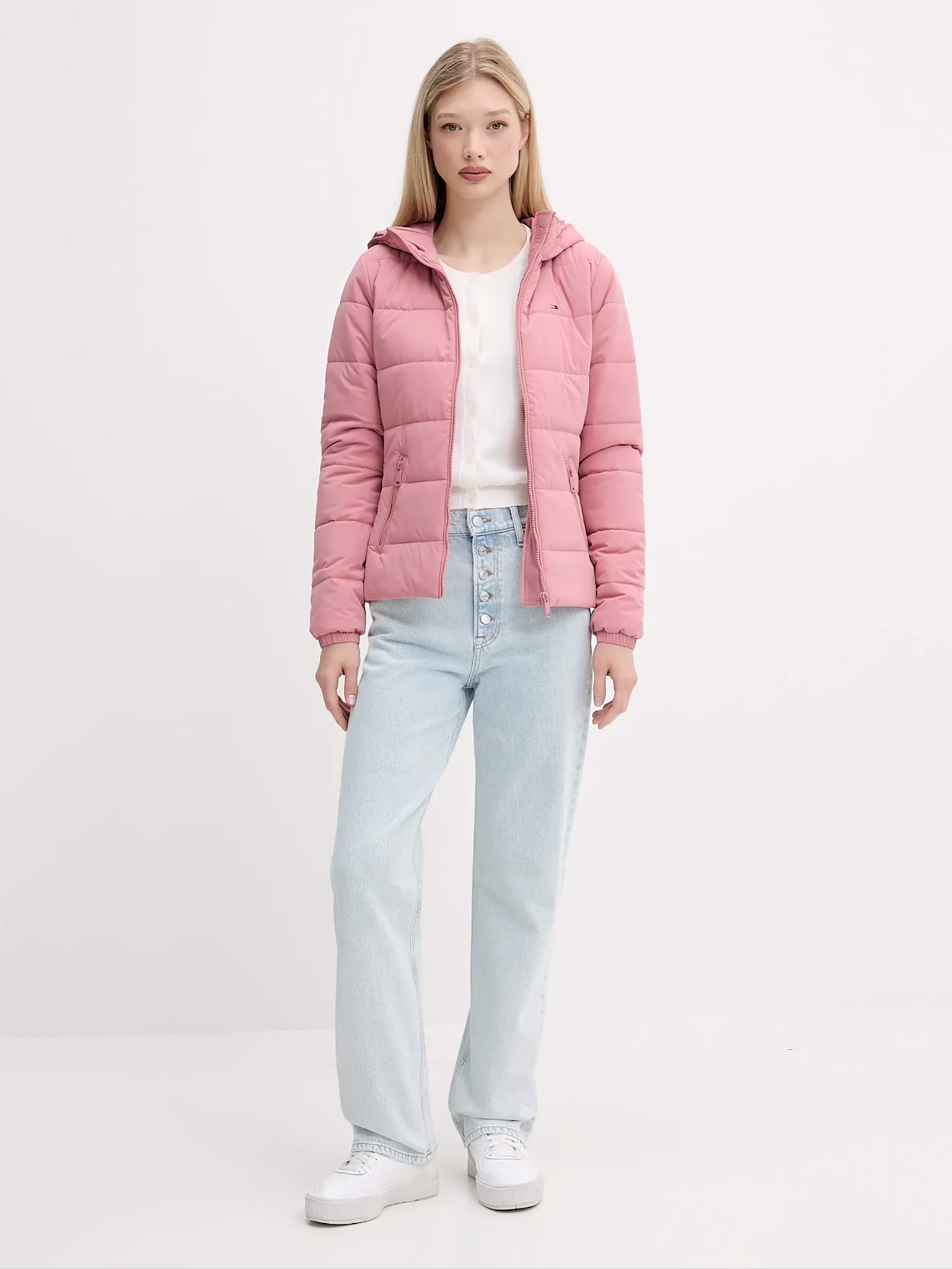 Γυναικεία ζακέτα ψιλή πλέξη TJW ESSENTIAL CREW NECK CARDIGAN DW0DW20976YBL | DW0DW20976YBL