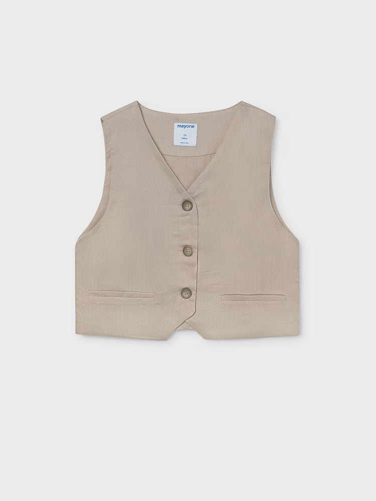 Εφηβικό γιλέκο λινό | 26-06355-071
