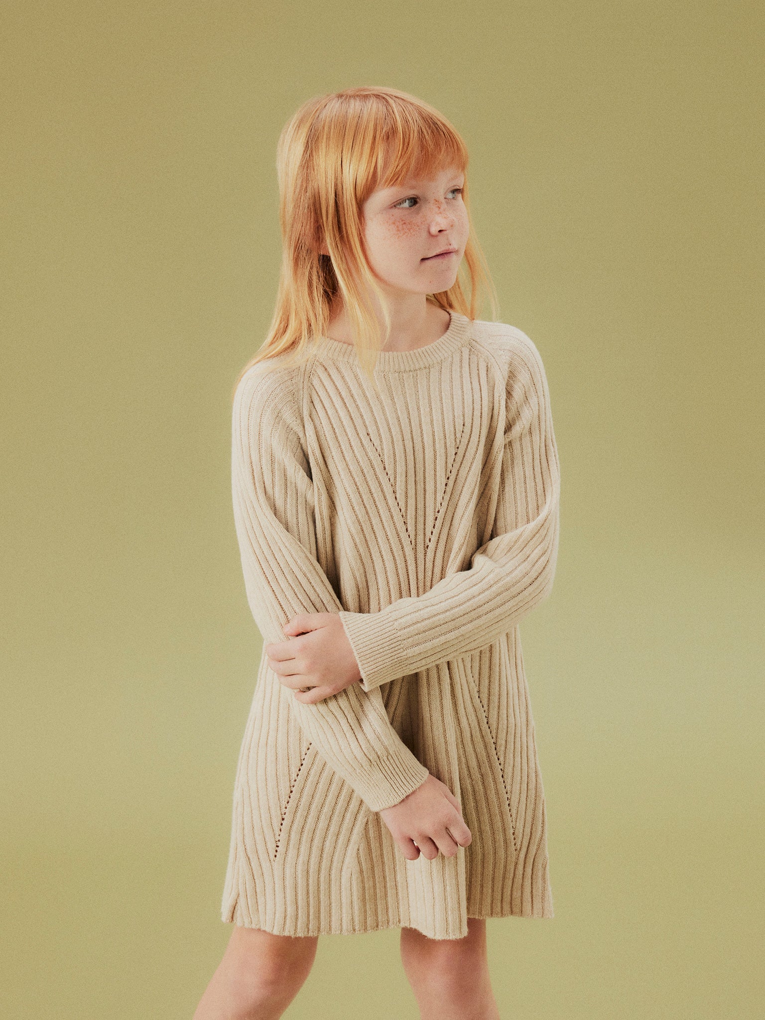 Εφηβικό φόρεμα πλεκτό doeskin NKFRIKINE LS KNIT DRESS 13244626 | 13244626
