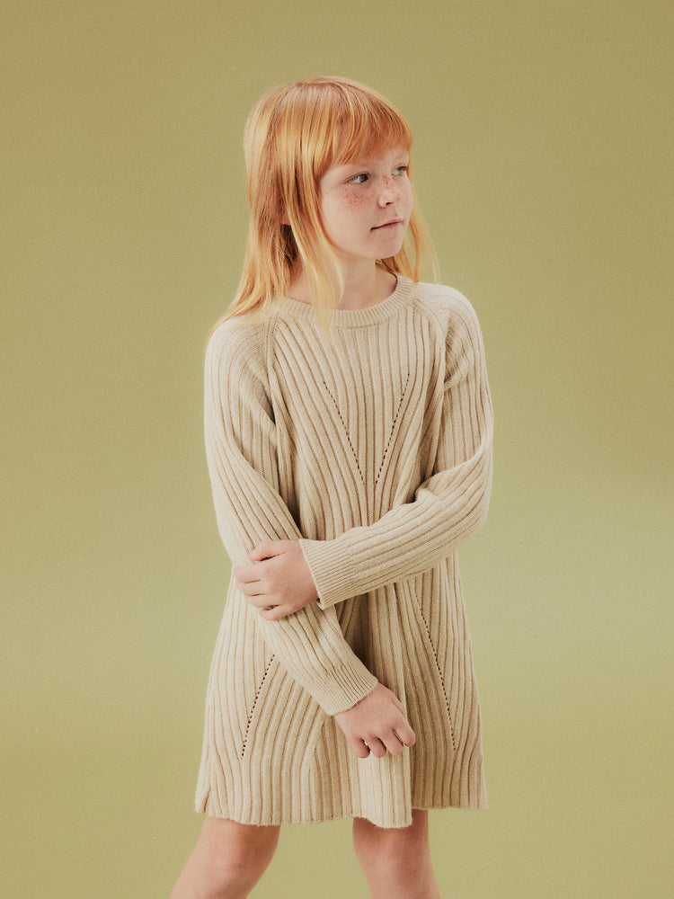 Εφηβικό φόρεμα πλεκτό doeskin NKFRIKINE LS KNIT DRESS 13244626 | 13244626