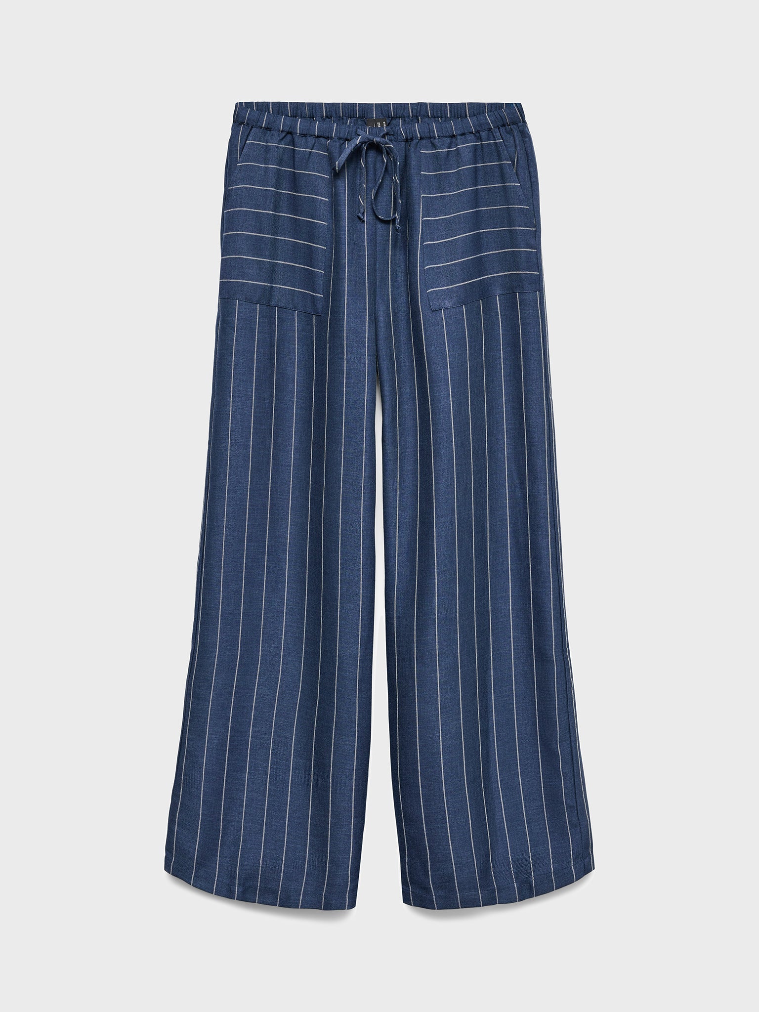 Γυναικείο παντελόνι ριγέ VMODETTE NW WIDE TROUSERS WVN 10343781 | 10343781