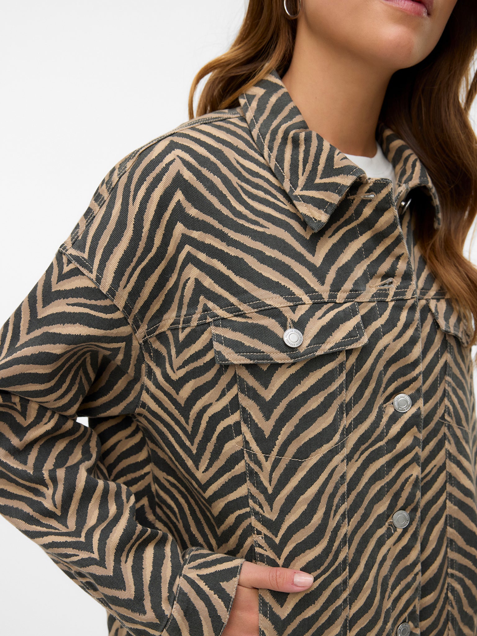 Γυναικείο τζάκετ τζιν oversized VMTESSA LS OVERSIZE DNM AOP JACKET NOOS 10329961 | 10329961