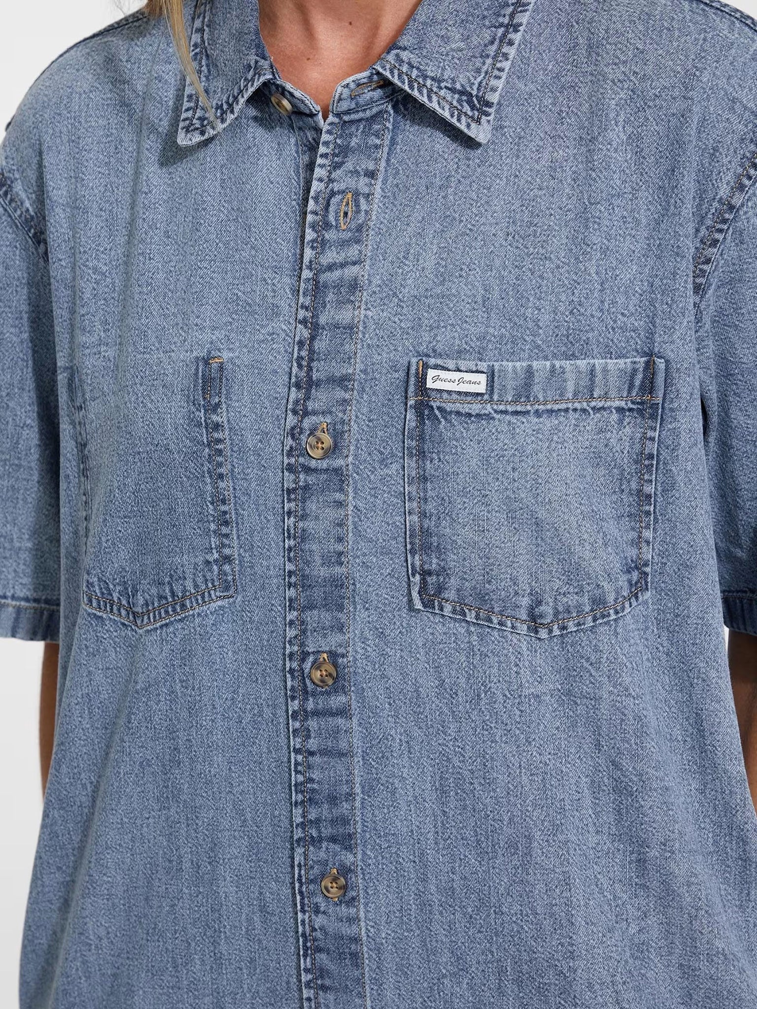 Γυναικείο φόρεμα τζιν oversize dress - eco orgabic cotton arvind indigo W5GK99D5M81GJMW | W5GK99D5M81GJMW