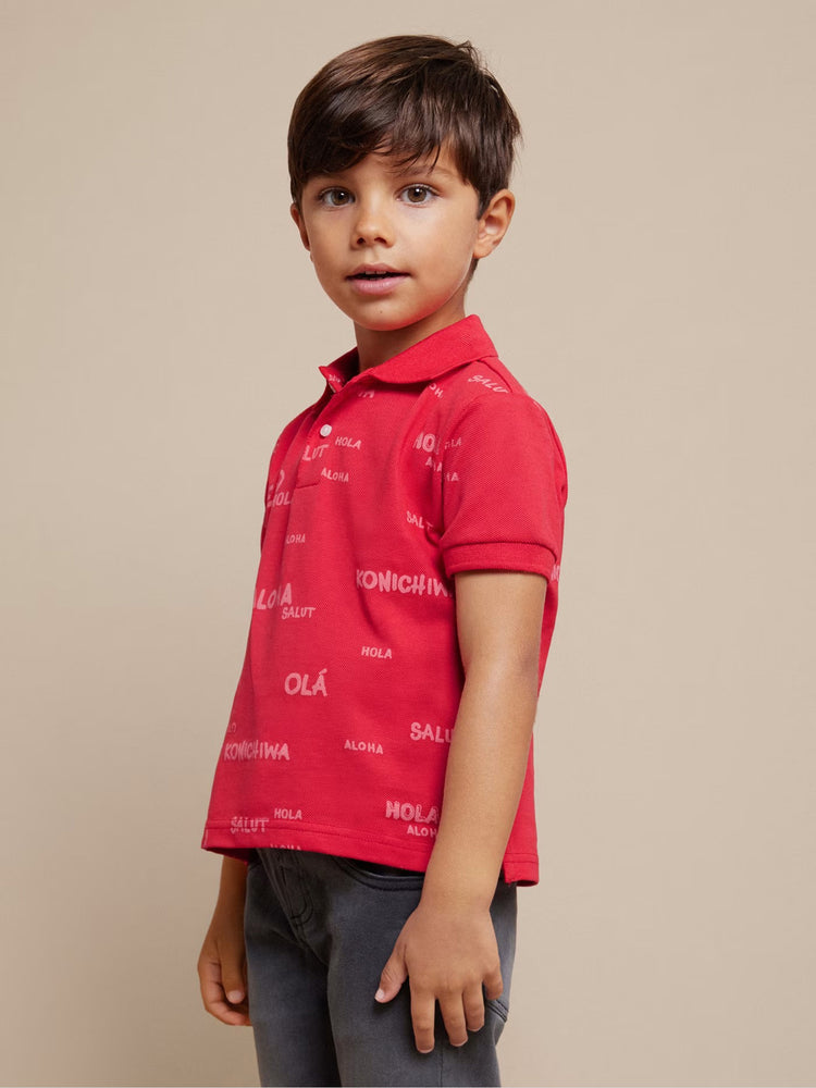 Παιδική μπλούζα polo σταμπωτή Better Cotton 24-03107-038 | 24-03107-038