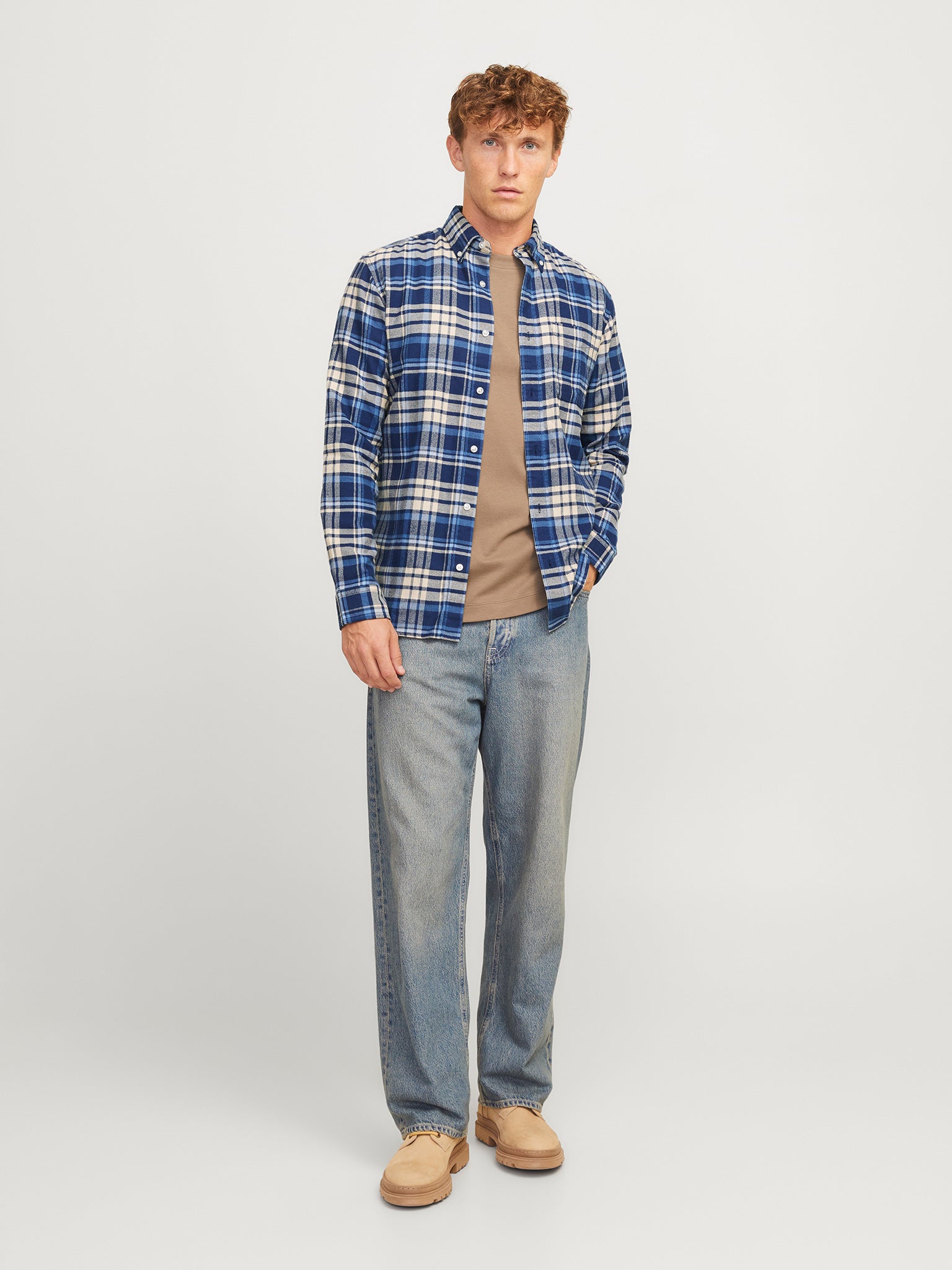 Ανδρικό πουκάμισο καρό JPRBLUNORRIS FLANNEL LS SHIRT BF 12265385  | 12265385