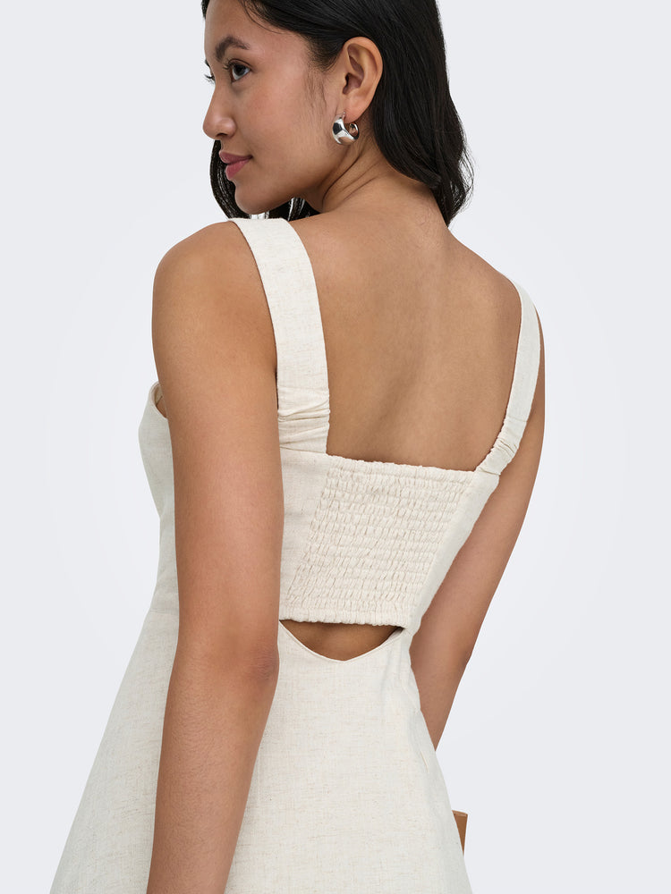 Γυναικείο φόρεμα με τιράντα ONLSIESTA LINEN BL SHORT STRAP DRESS 15370390 | 15370390