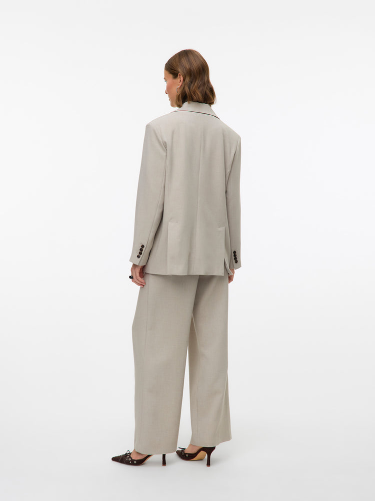 Γυναικεία παντελόνα με ζώνη VMMICHELL MW WIDE BELTED PANT 10336373 | 10336373