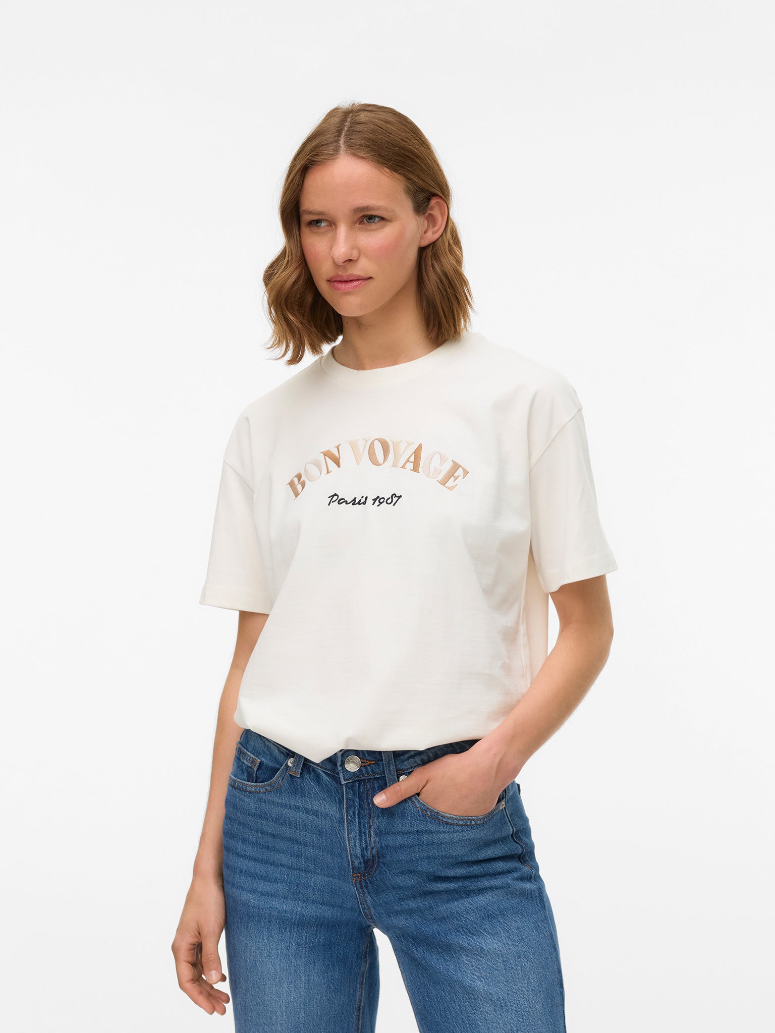 Γυναικείο t-shirt Bon Voyage VMSARA MIA SS TOP BOX JRS SPE 10325349 | 10325349