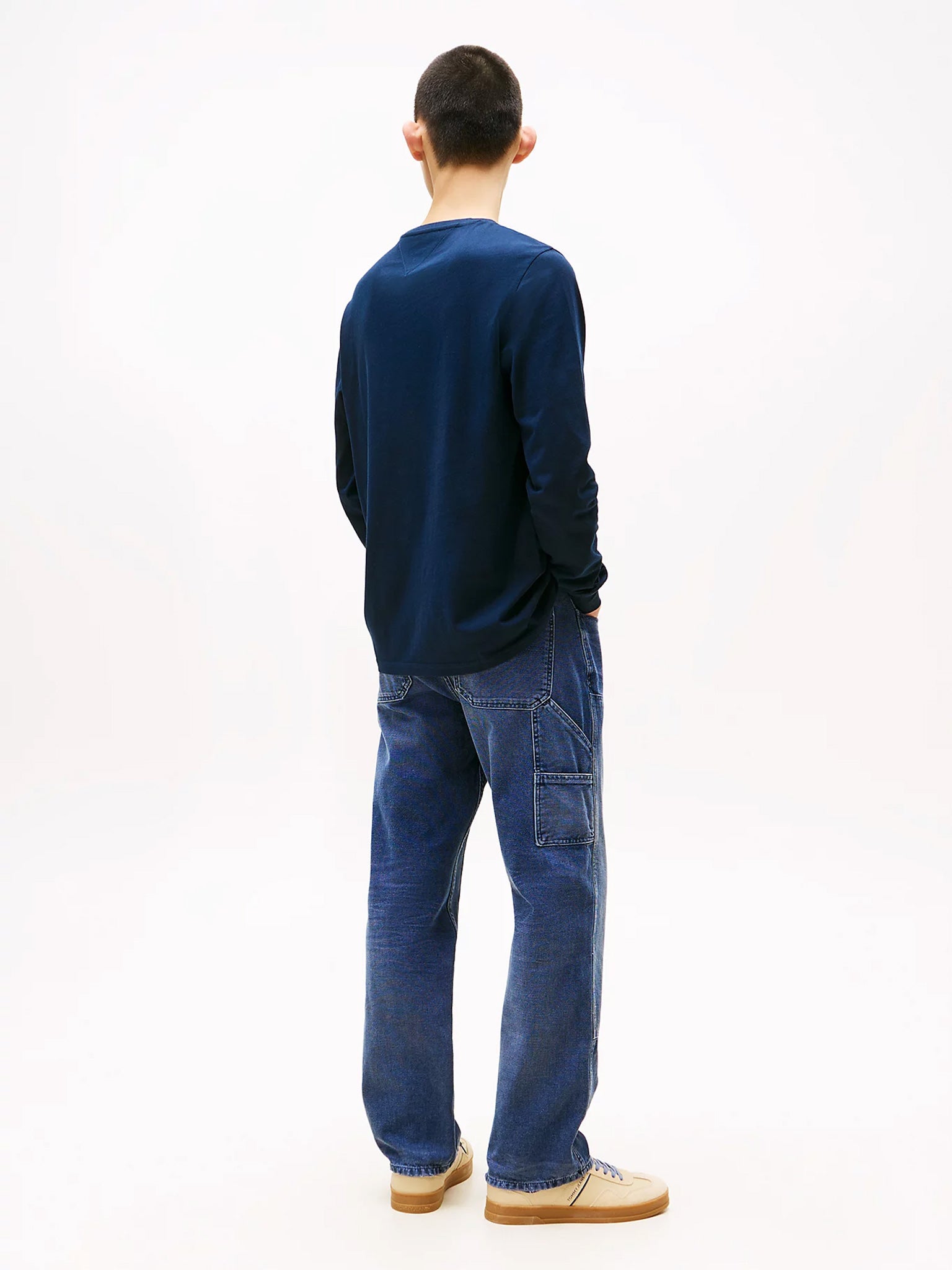 Ανδρική μπλούζα μακό TJM SLIM CHEST LINEAR LS TEE EXT DM0DM21594C1G | DM0DM21594C1G