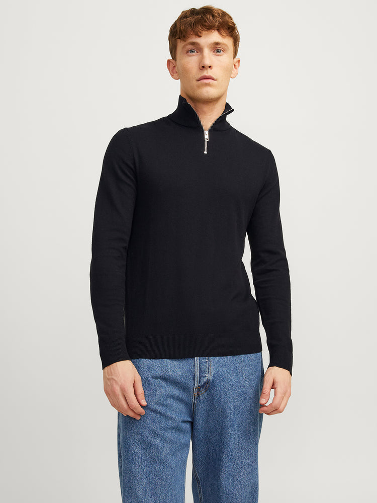 Ανδρική μπλούζα πλεκτή JJEEMIL KNIT HALF ZIP NOOS 12189339 | 12189339