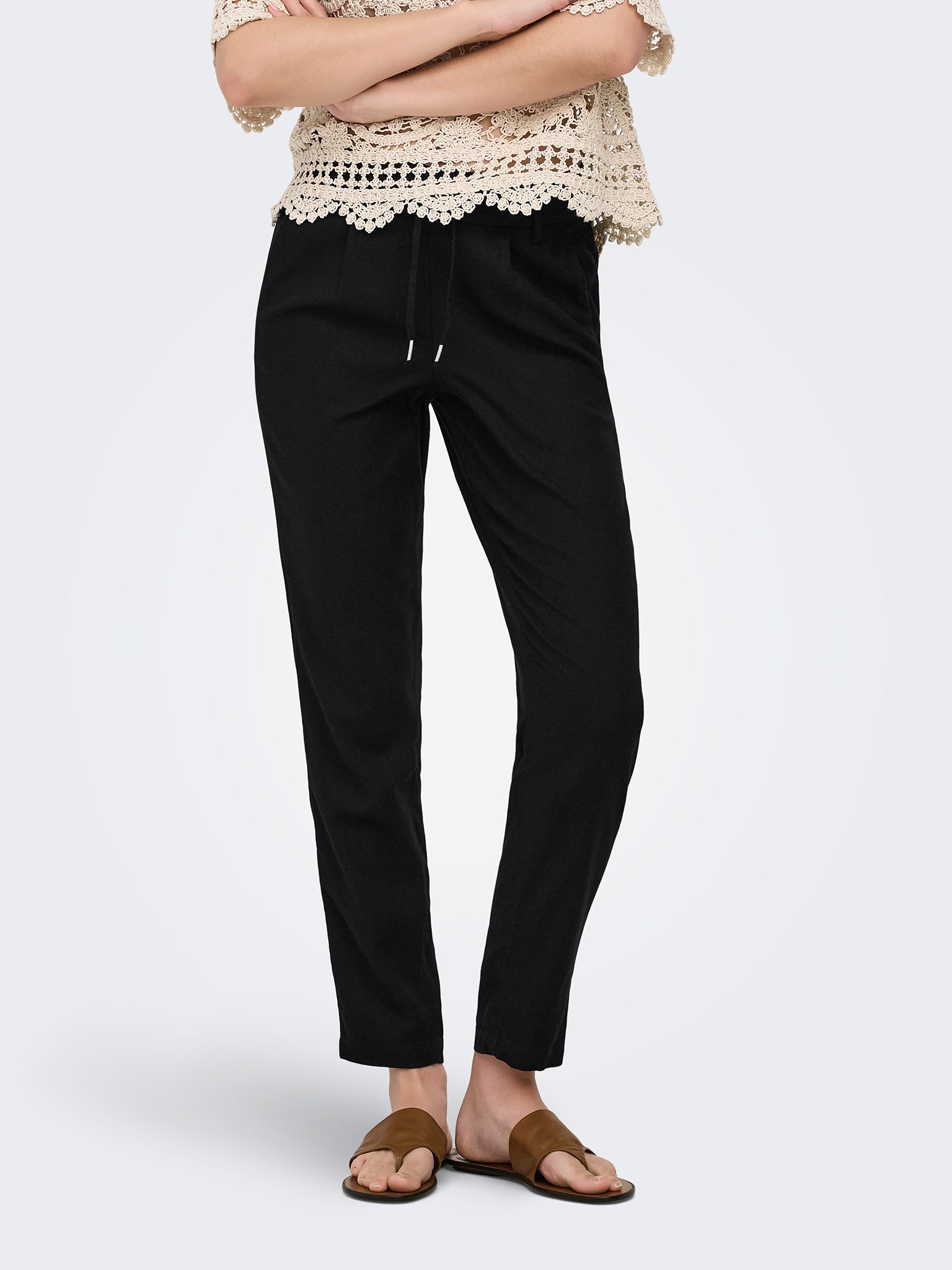 Γυναικείο παντελόνι λινό ONLGOA-POPTRASH EASY LINEN BL CC PNT 15364058 | 15364058