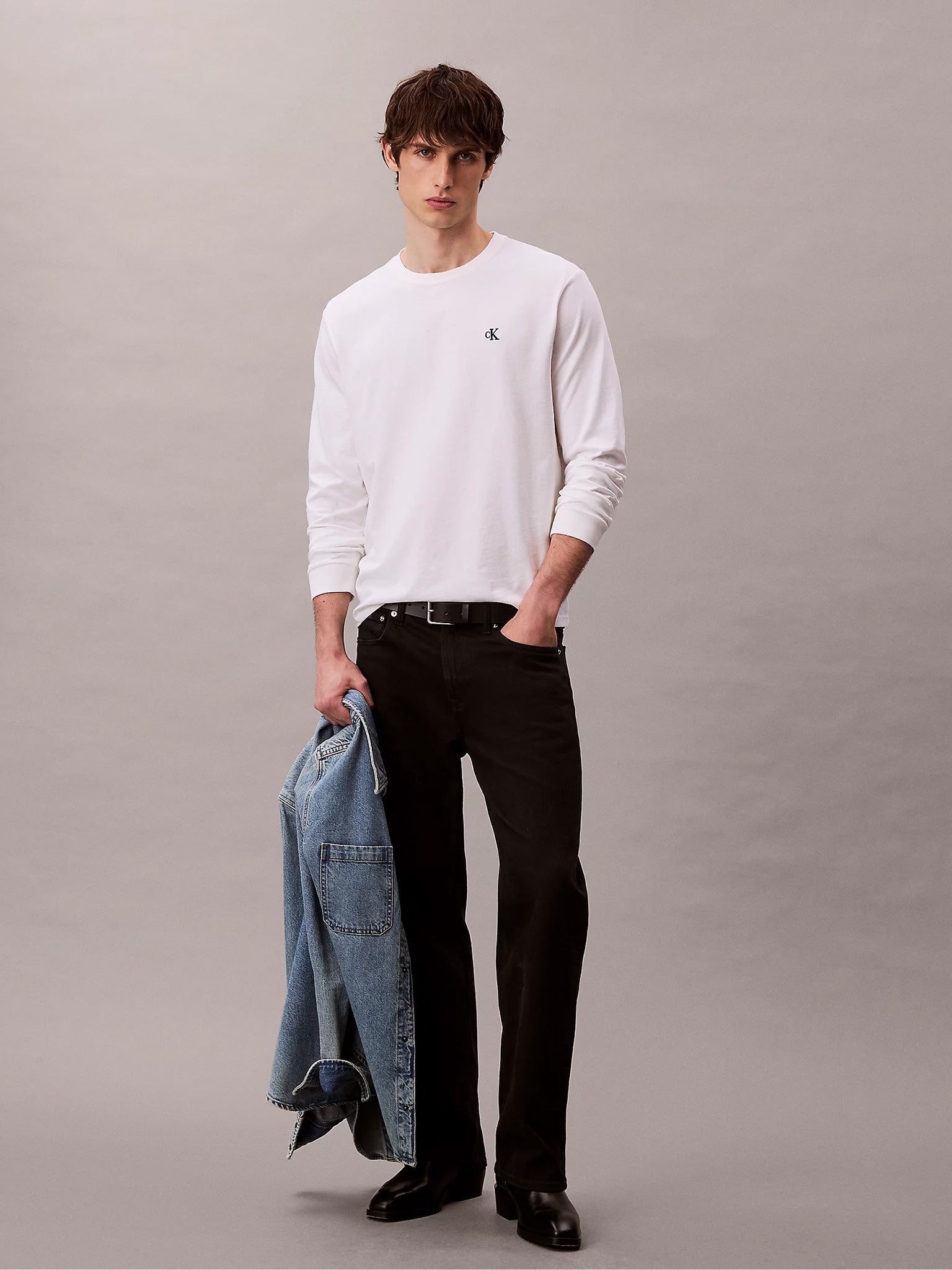 Ανδρική μπλούζα μακό LS EASY MONOGRAM TEE LV04RD247GYAF | LV04RD247GYAF