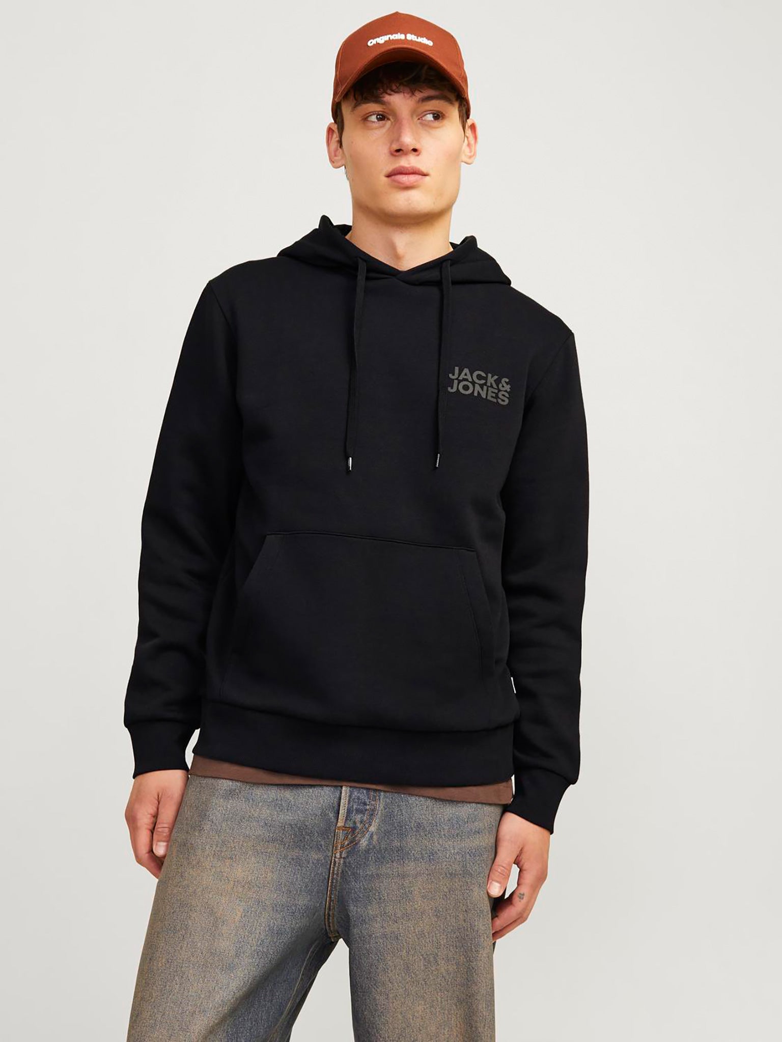 Ανδρικό φούτερ JJECORP LOGO SWEAT HOOD NOOS 12152840 | 12152840