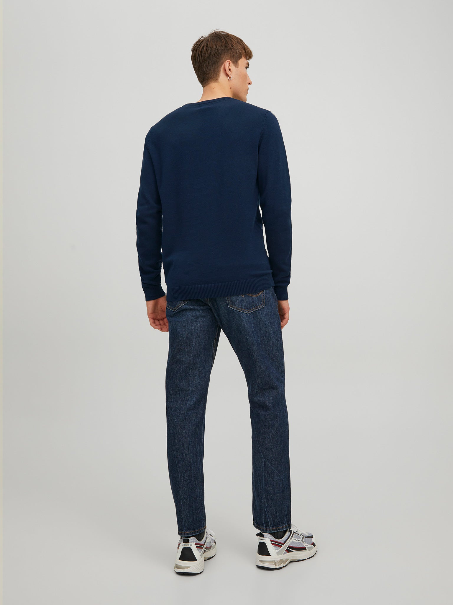 Ανδρική μπλούζα JJEBASIC KNIT CREW NECK NOOS 12137190 | 12137190