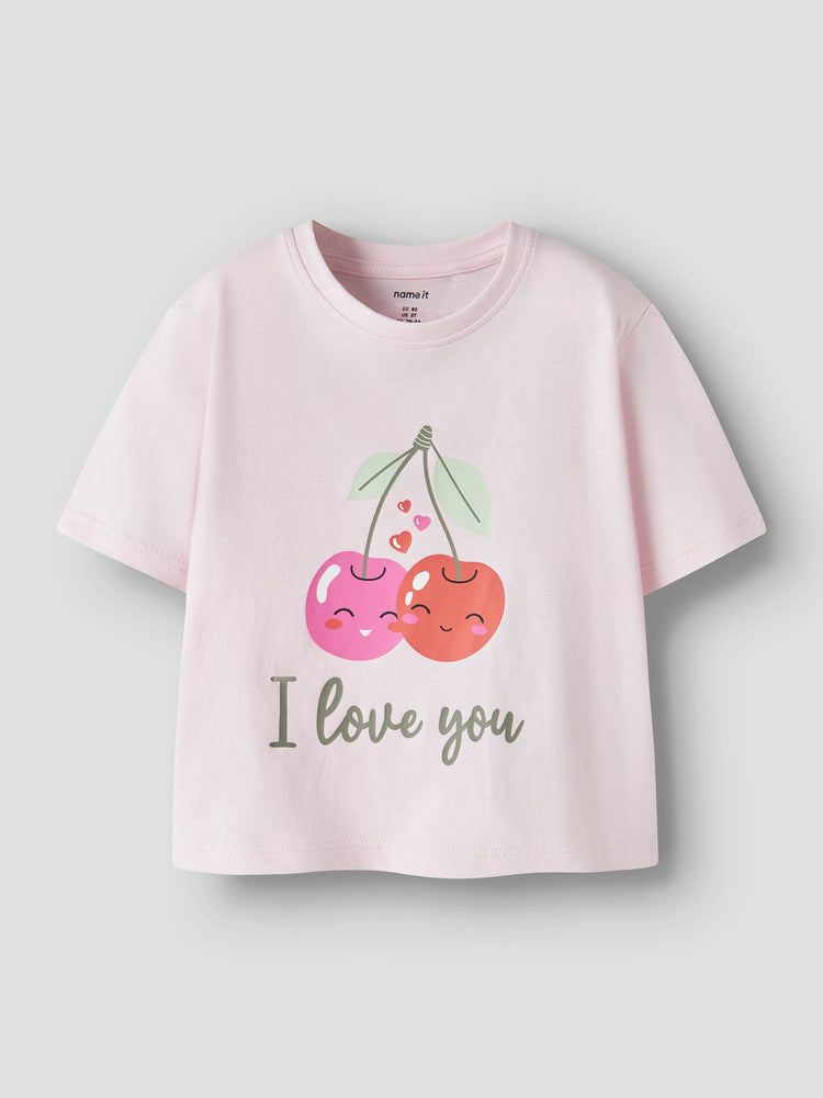 Παιδική μπλούζα Cherry Love NMFVILINSE SS NREG SHORT TOP 13228157 | 13228157