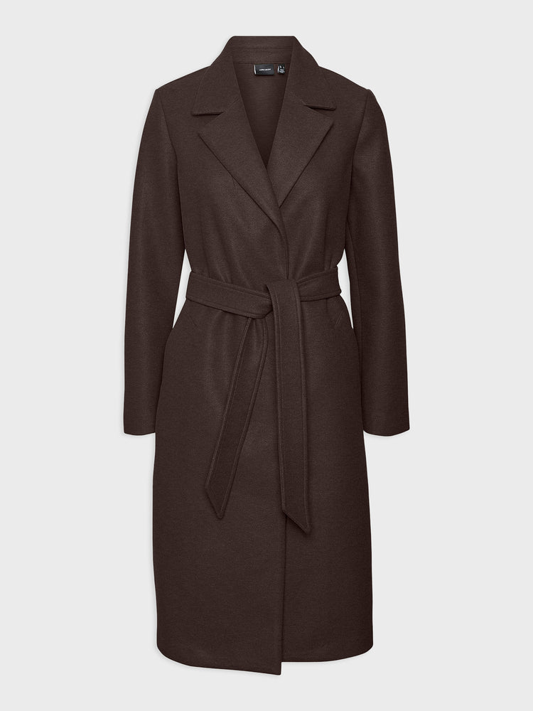 Γυναικείο παλτό μακρύ chocolate torte VMFORTUNEAYA LONG COAT GA NOOS 10278330 | 10278330