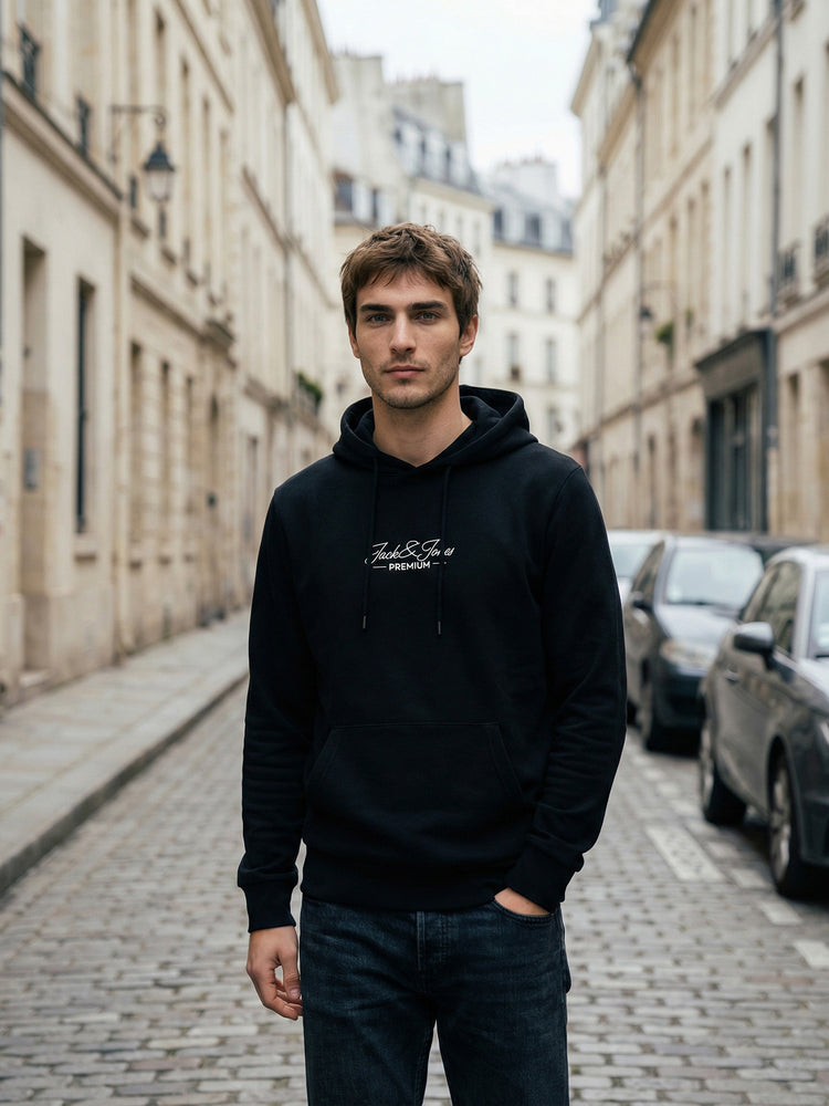 Ανδρική μπλούζα φούτερ JPRBLALUCAS SWEAT HOOD 12312266 | 12312266