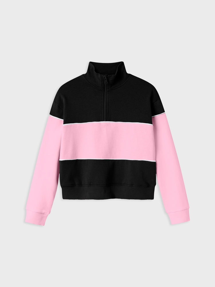 Εφηβική μπλούζα δίχρωμη NKFLEIKA SH SWEAT BRU 13246248 | 13246248