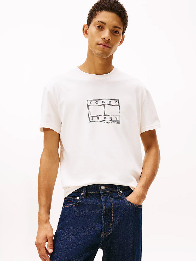 Ανδρικό t-shirt TJM REG CENTER FLAG SS TEE DM0DM22317YBH | DM0DM22317YBH