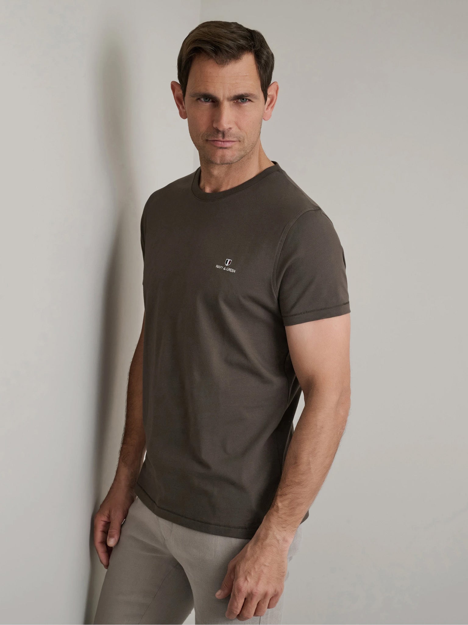 Ανδρικό t-shirt olive brown 24MO.001/P.3 | 24MO.001/P.3
