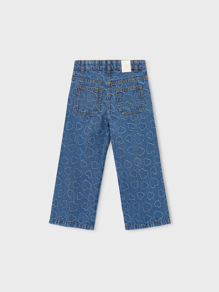 Παιδικό παντελόνι τζιν hearts | 26-03590-055