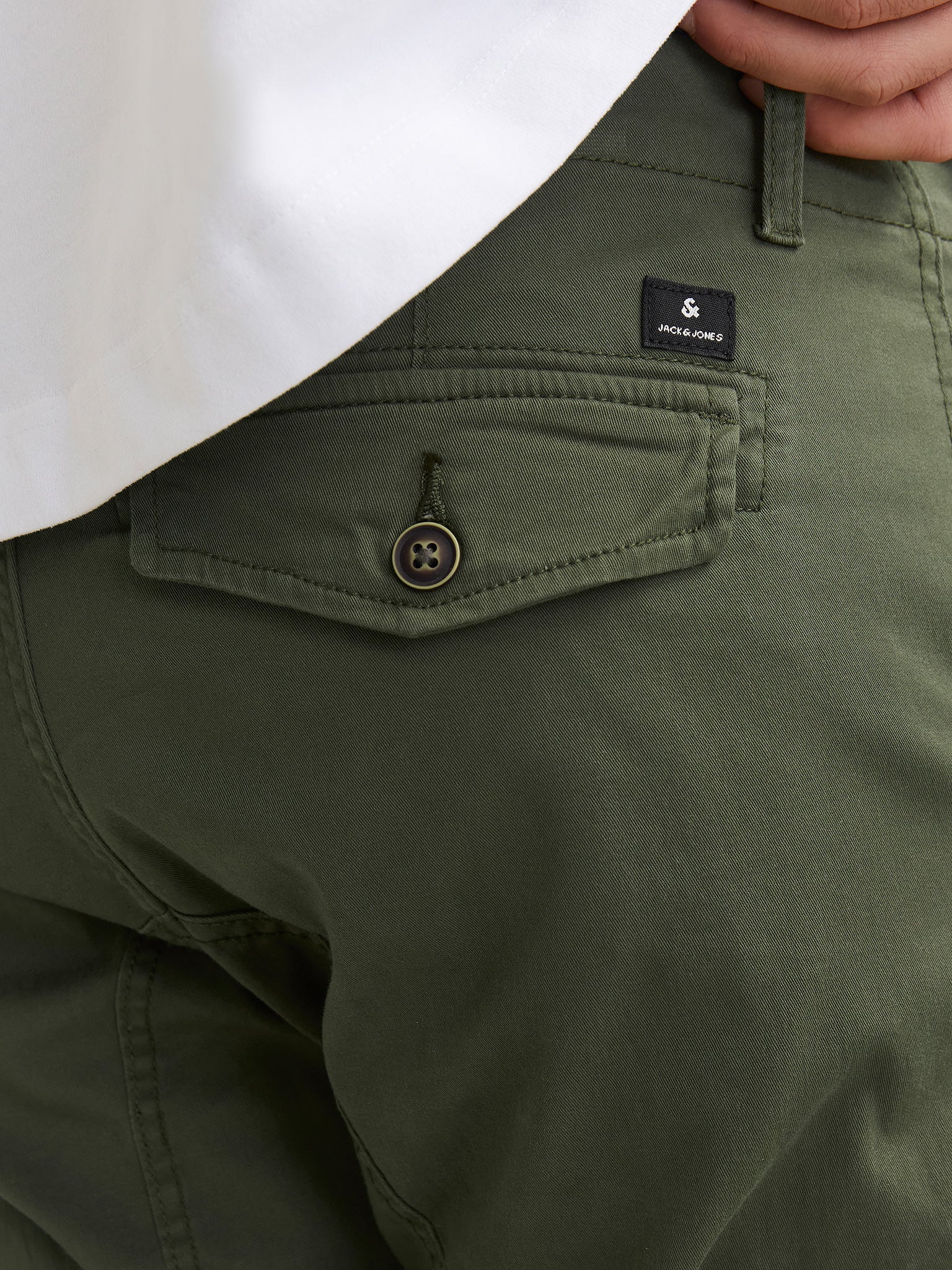 Ανδρικό παντελόνι cargo JPSTPAUL FLAKE CARGO OLIVE NIGHT NOOS 12141844 | 12141844